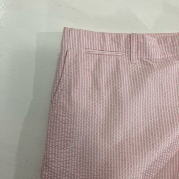 Polo Ralph Lauren Shorts Women’s 10 Pink White Stripe Seersucker Preppy - Picture 5 of 13